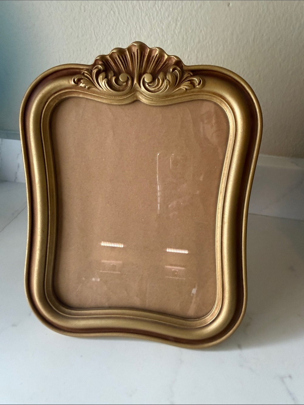 Vintage Gold Tone Table Top Picture Frame 1972